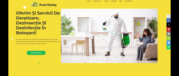 creare website curatenie